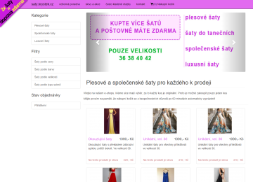 Eshop s plesovými šaty